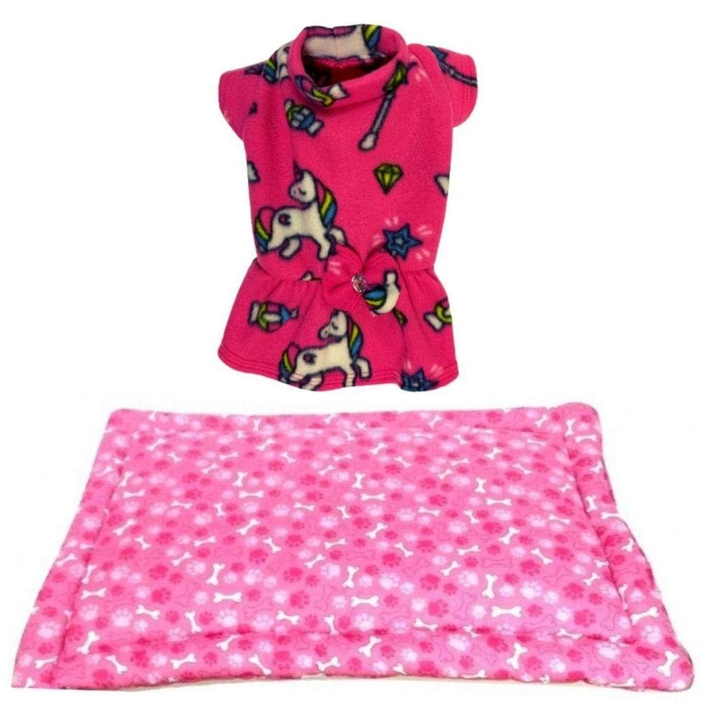 Kit Cães E Gatos - Colchonete Gg E Vestido De Inverno Egg
