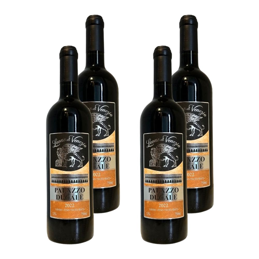 Kit 4 Vinhos Leone Di Venezia Palazzo Ducale Tinto Brasil 750ml