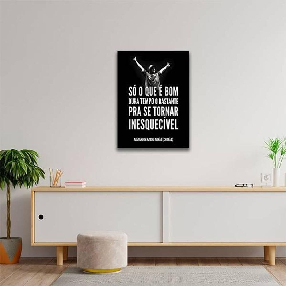Quadro Frase Chorão 24X18Cm - Com Vidro