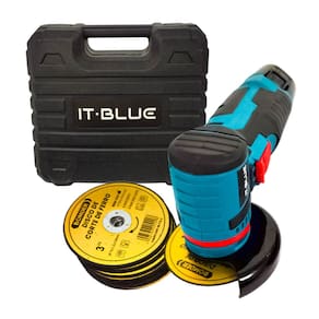 Lixadeira Angular 12V com 2 Baterias Recarregáveis, Maleta e Kit com 20 Discos para Corte e Acabamento de Alta Performance