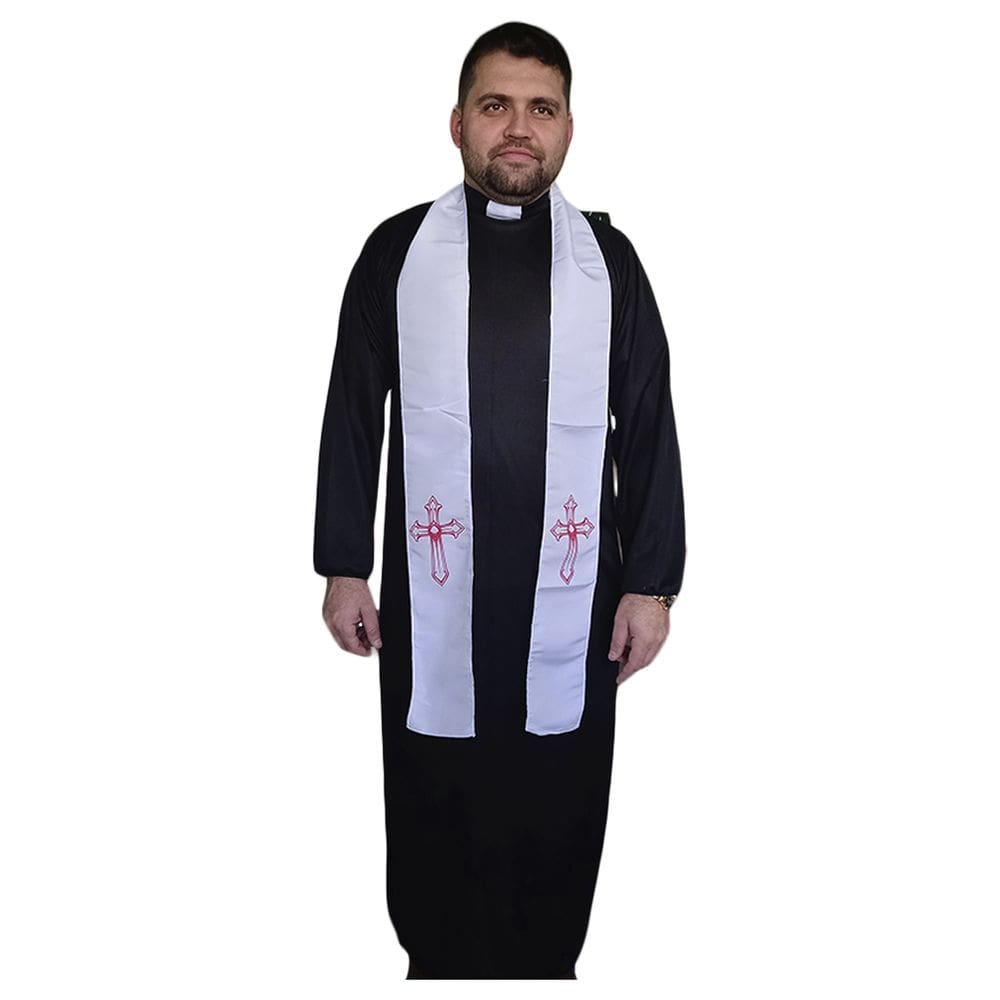 Fantasia de Padre Casamenteiro Adulto com Estola