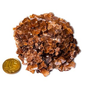 01 Pedra Aragonita Sputnik Natural Média 206g 7 a 8cm Tipo B