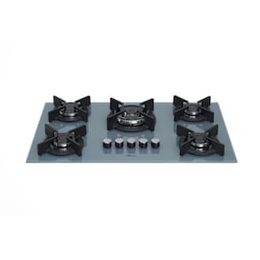 Cooktop A Gás Fischer 5 Bocas Tripla Chama Infinity Trempe De Ferro Fundido 82005 Eiger Bivolt