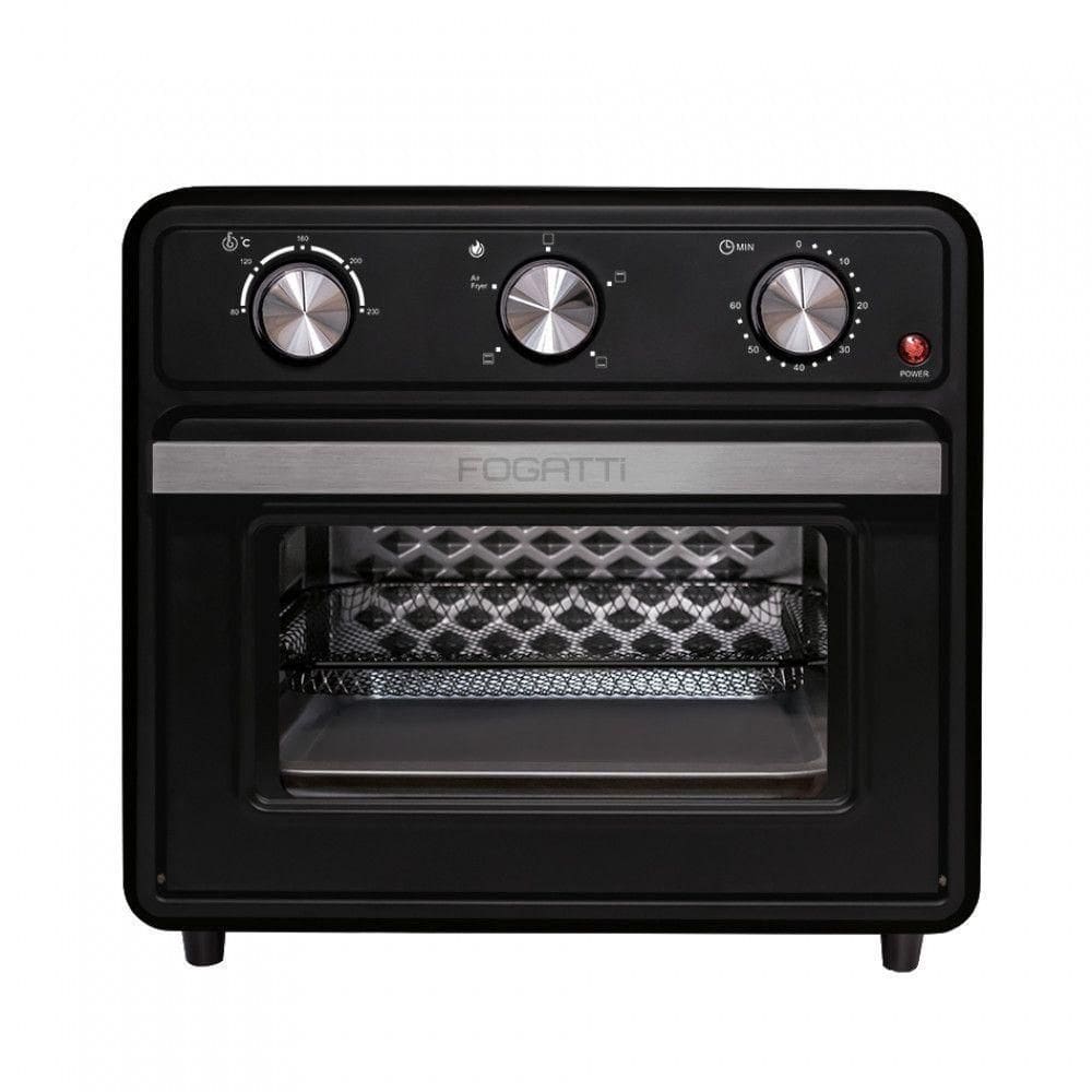 Forno Fryer Elétrico De Bancada 22 Litros Fogatti Black Preto 110v