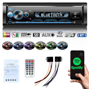Som Veicular Para Carro aparelho MP3 Automotivo Bluetooth Potente Carregador USB PENDRIVE Equalização HT-1125