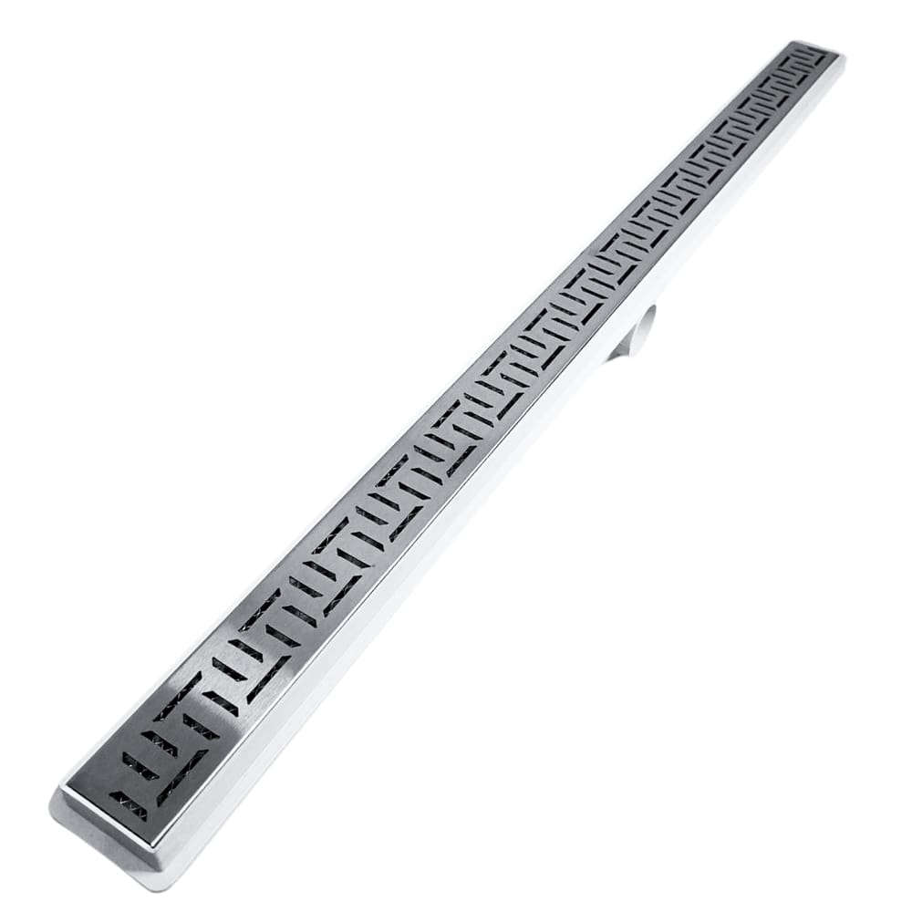 Ralo Linear Seca o Box 5x90 Banheiro Inox Oriente Coletor Branco Saídas 40mm e Tela (5cm x 91cm)
