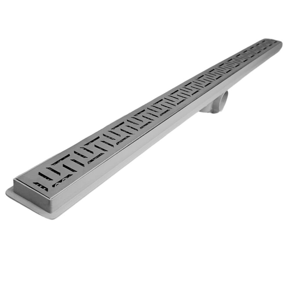 Ralo Linear Seca o Box 5x80 Banheiro Inox Oriente Coletor Cinza Saídas 40mm e Tela (5cm x 81cm)