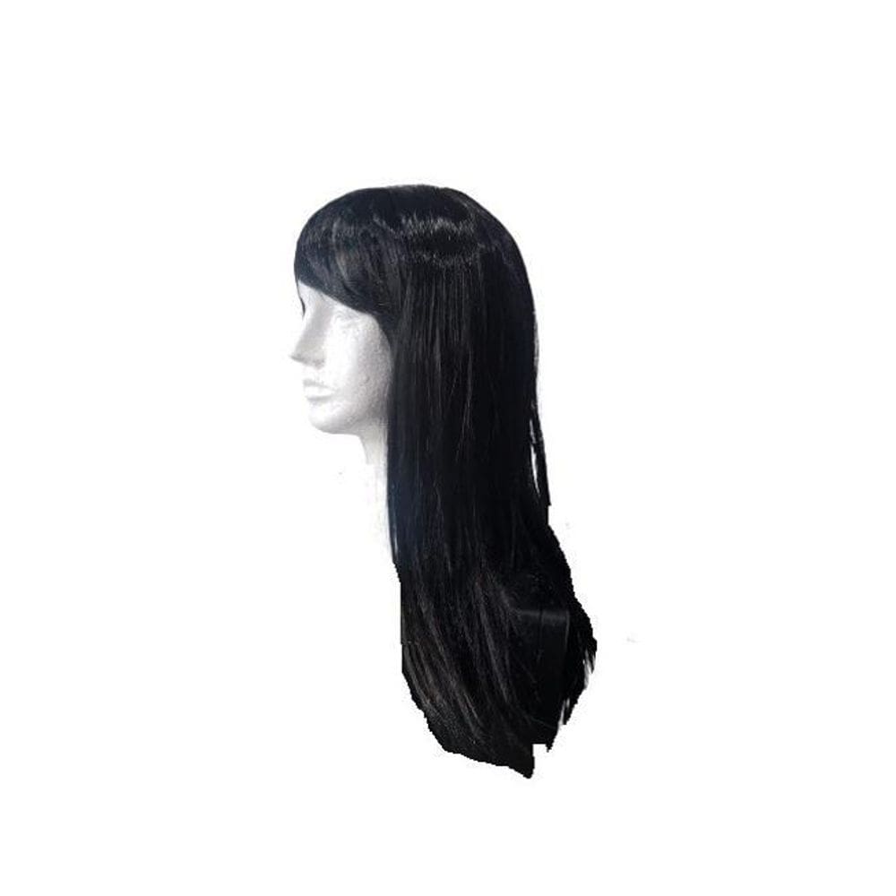 Peruca Longa Sintética Preto 55 Cm Cosplay