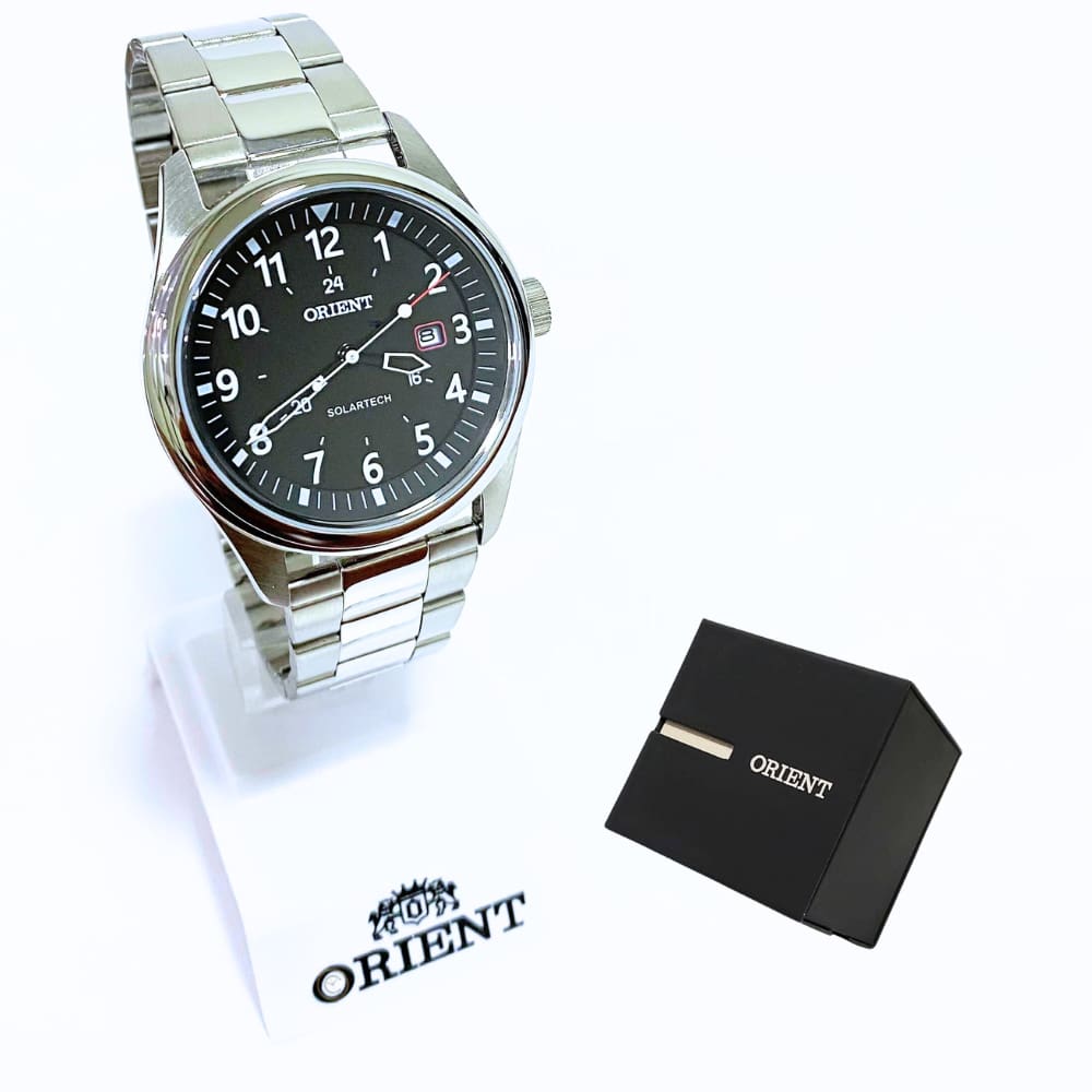 Relógio Orient Masculino Analógico Solartech Prateado MBSS1446 P2SX