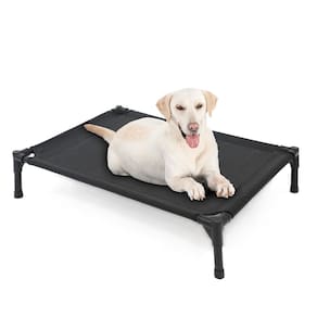 Cama elevada para cães Garnpet para cães grandes de até 68 kg, preta