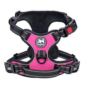 Arnês para cães PolyPet No Pull Refletivo Ajustável Rosa Tamanho M