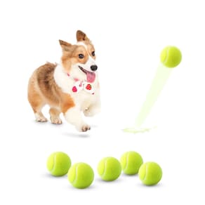 Bolas de tênis para animais de estimação MEKAPLE Mini de 5 cm para cães pequenos, pacote com 6