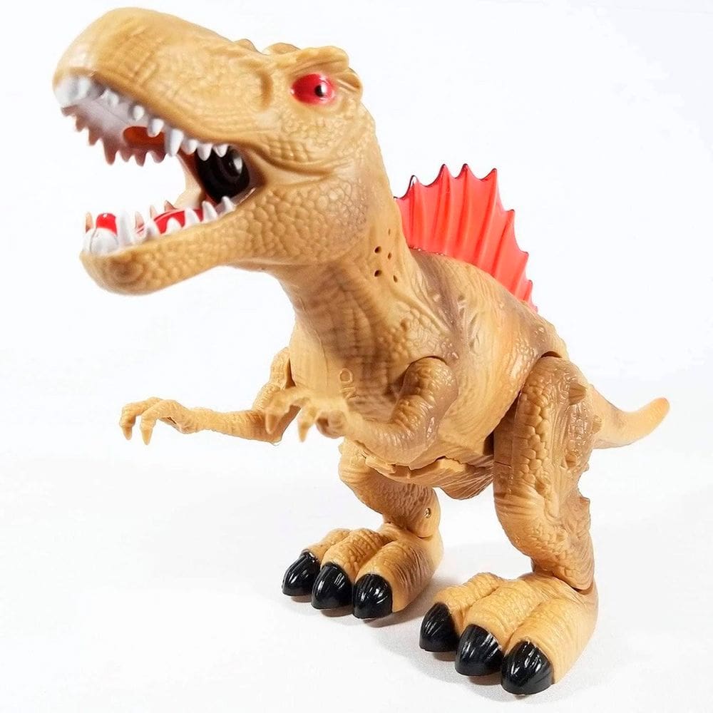 Brinquedo Dinossauro Rex Com Luzes Led Som Anda Solta Vapor