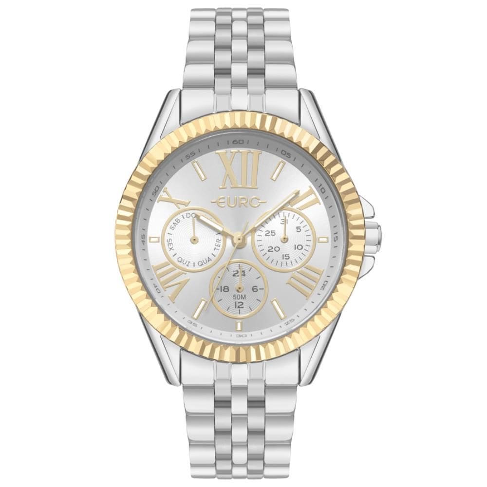 Relógio Euro Feminino Ref: Eu6P29Aja/4K Multifunção Bicolor