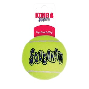 Bola de tênis KONG Air Squeaker GG Toy para cães, pacote com 4