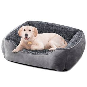 Cama de cachorro JOEJOY retangular cinza para cães pequenos, médios e grandes