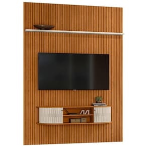 Painel Home Suspenso Tv 65 Polegadas New Monte Carlo Cinamomo Off White Madetec