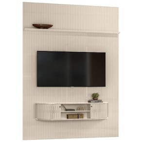 Painel Home Suspenso Tv 65 Polegadas New Monte Carlo Calacata Off White Madetec