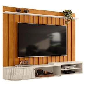 Painel Suspenso Tv 75 Polegadas ímola Cinamomo Off White Madetec