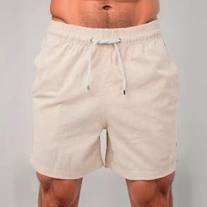 Short Linho Masculino Bermuda Mauricinho Leve Praia Verão