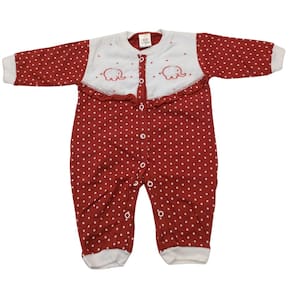 Macacão bebê Doce Melado Vermelho e Branco