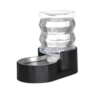 Bebedouro automático para animais de estimação Sfozstra 4L em aço inoxidável preto