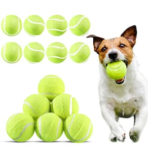 Bolas de tênis para cães Hanaive, 20 peças para cães pequenos, 5 cm, amarelas