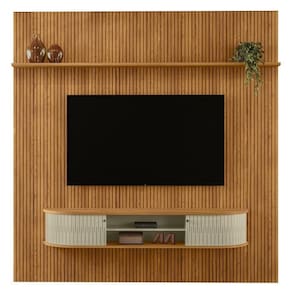 Painel Home Suspenso Tv 75 Polegadas New Bugatti Cumaru Opala Madetec