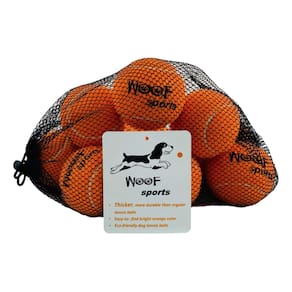 Bolas de tênis para cães Woof Sports 12 Orange com bolsa de transporte