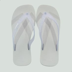 Chinelo Mini Melissa Sun Long Beach II Infantil Branco Vidro