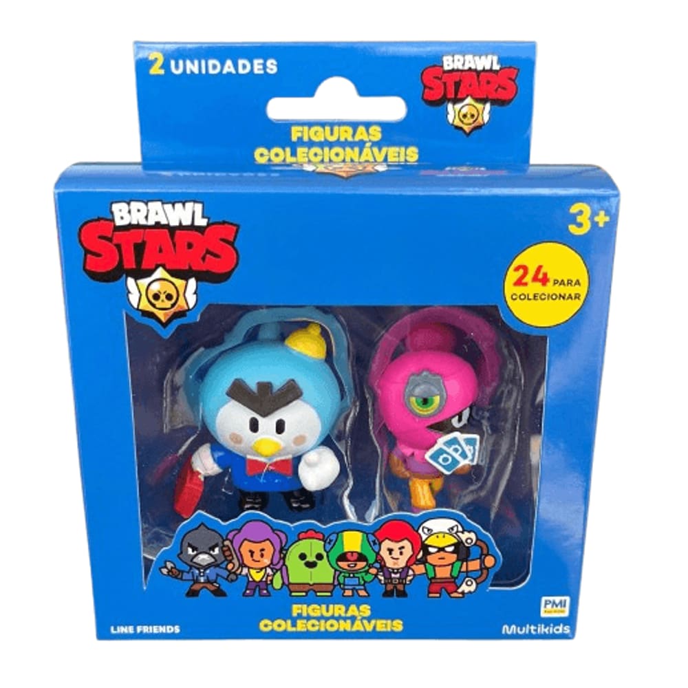 Bonecos Brawl Stars - Mister P e Tara MULTIKIDS