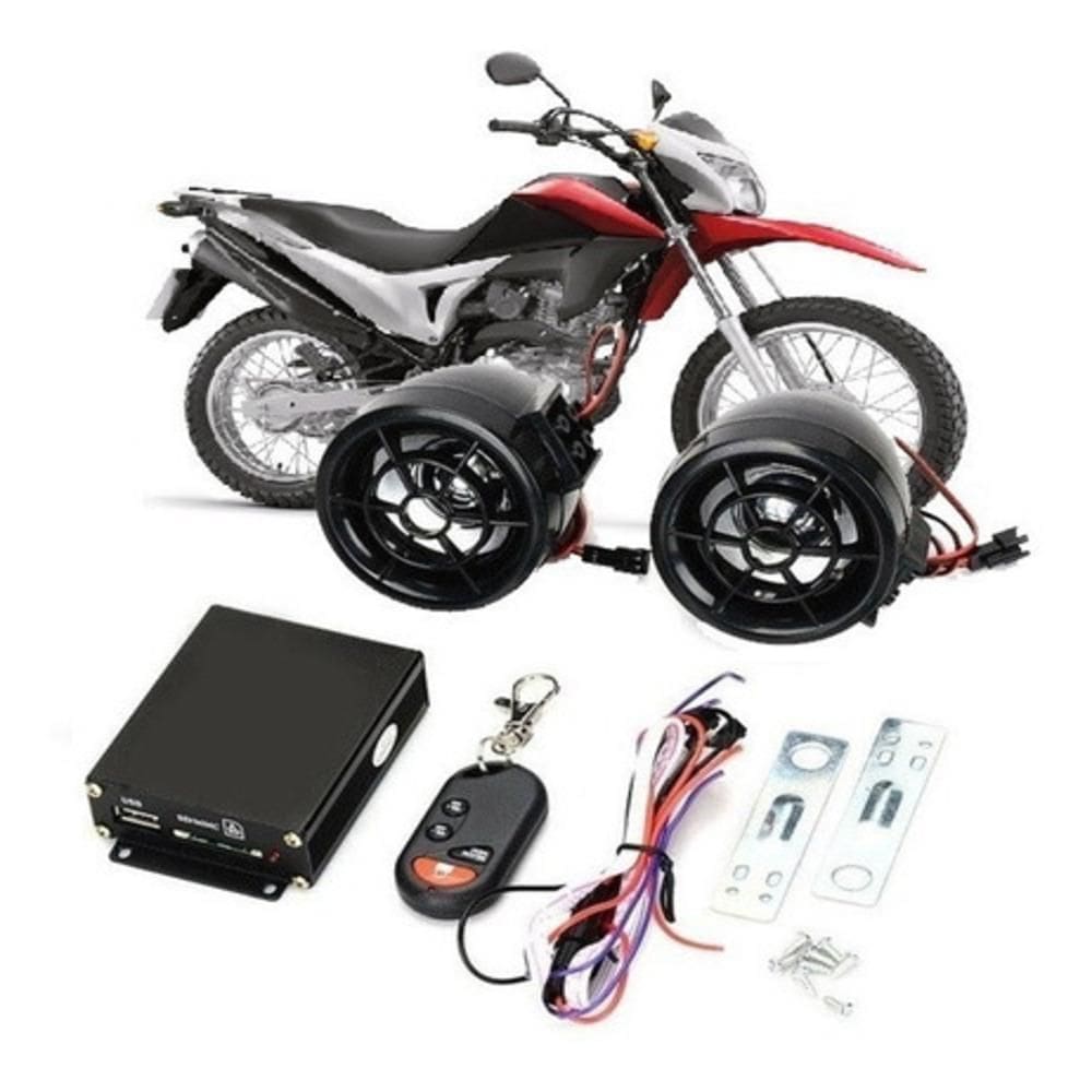 Alarme Moto Bluetooth Anti-Furto com Controle e Caixa de Som