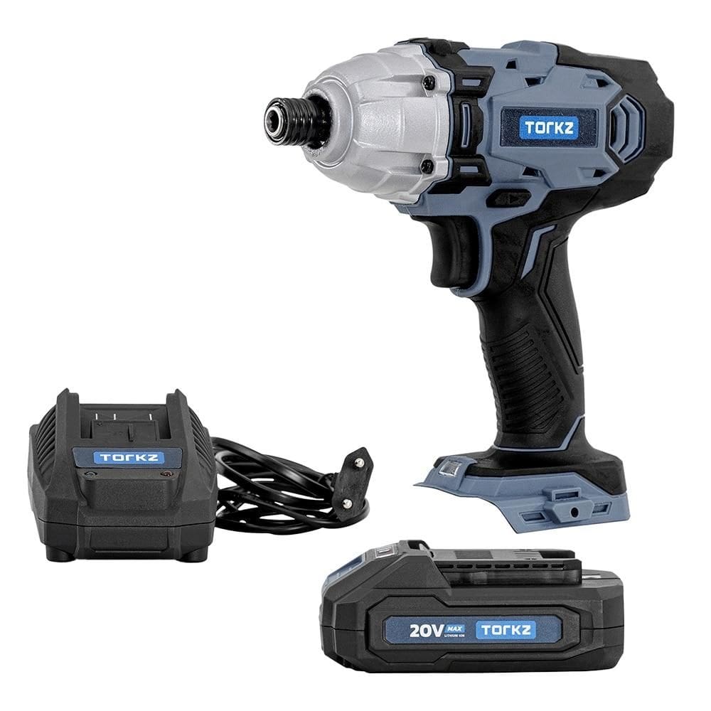 Chave de Impacto TRB0001, Bateria e Carregador de Bateria Torkz, 20 Volts