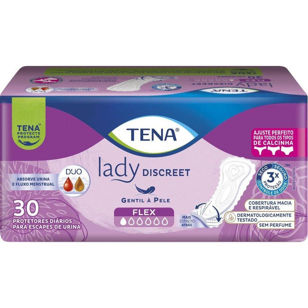 Protetor Diário Tena Lady Discreet Flex 30 Unidades