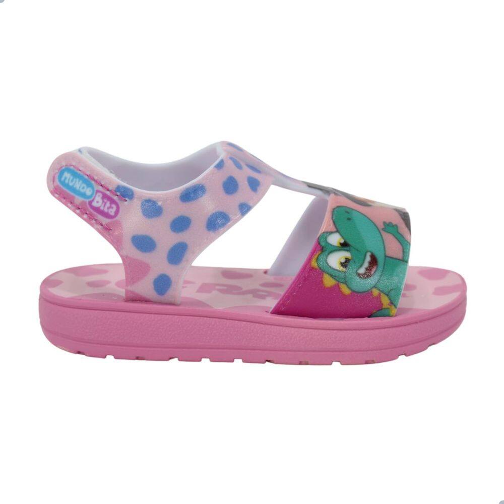 Sandália Bebê Grendene Kids Mundo Bita Rosa