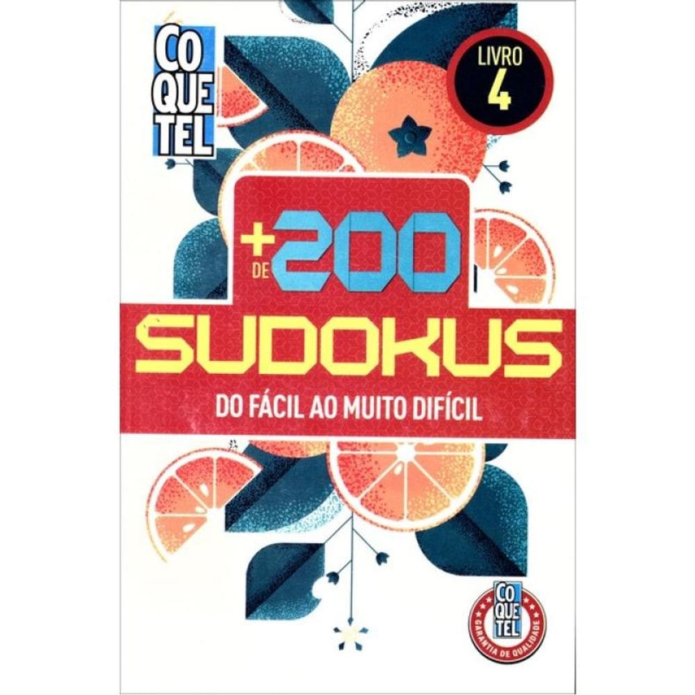 Livro Mais De 200 Sudokus Do Fácil Ao Muito Difícil - Livro 4