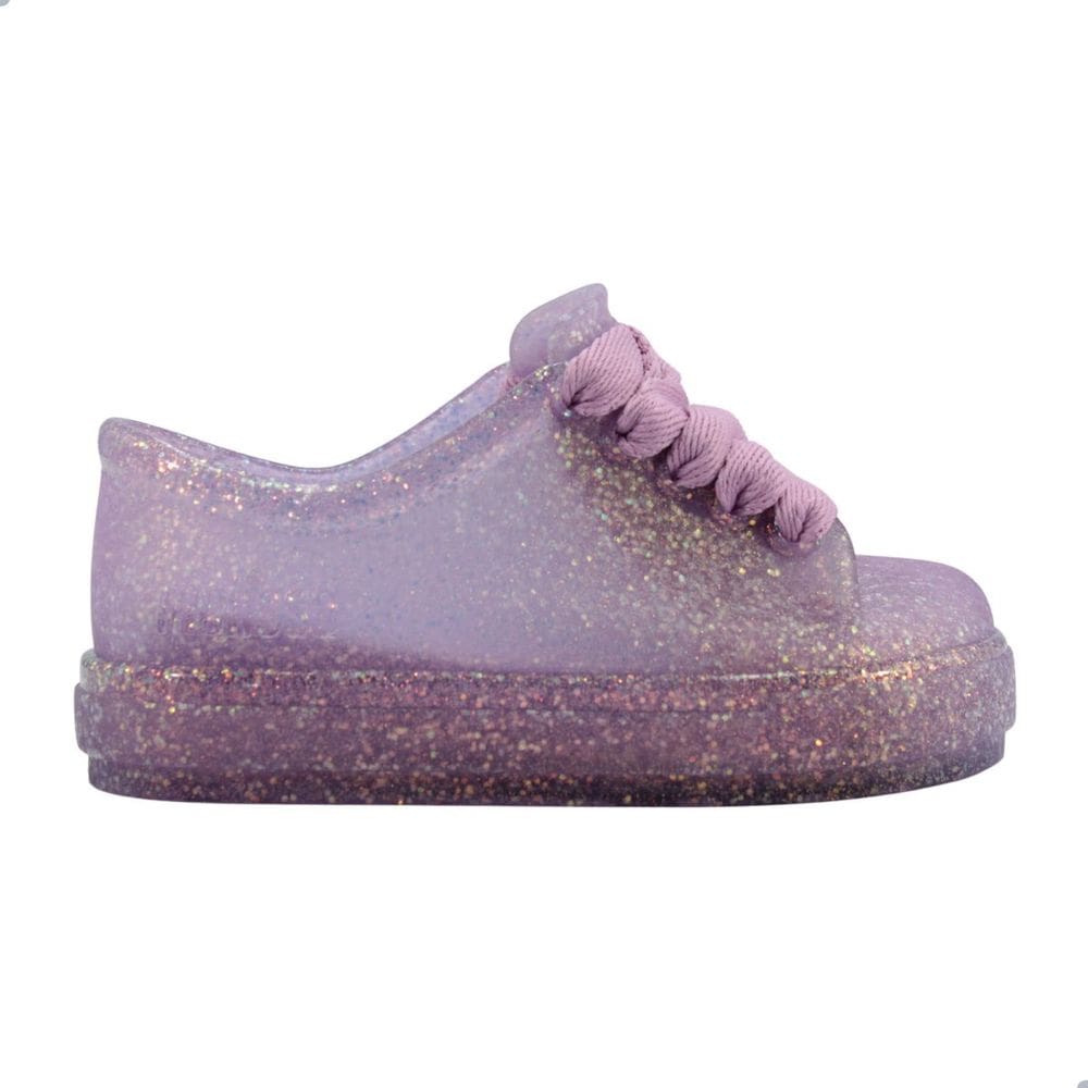 Tênis Mini Melissa Hip Sneaker Bebê Lilás Glitter