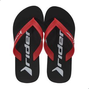 Chinelo Masculino Rider 12303 Feel Preto Vermelho e Branco