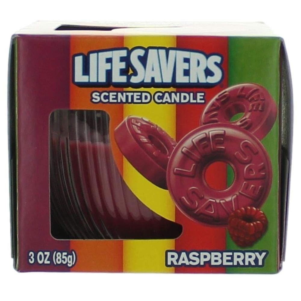 Frasco de 90 ml com aroma de framboesa Candle Life Savers - 25h de tempo de queima
