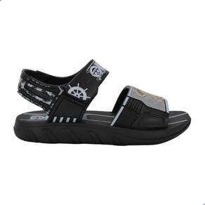Sandália Infantil Grendene Kids One Piece Explorer Preto e Branco