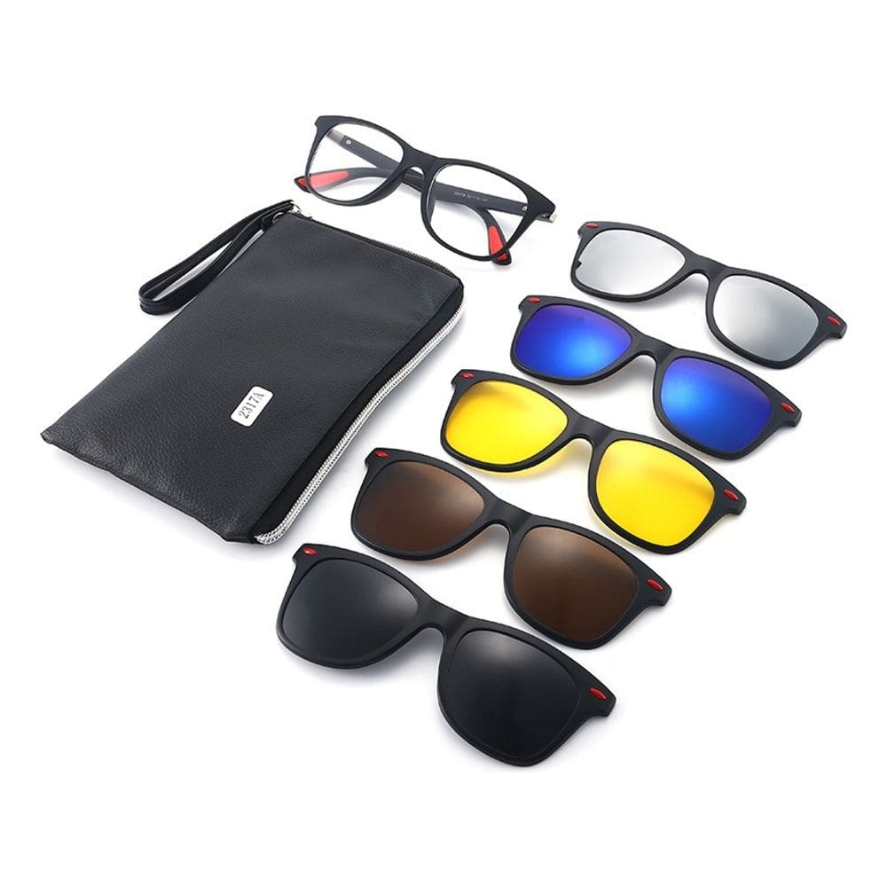 Óculos Armação Lente Transp Vinkin 5 Lentes Clip On 2317a