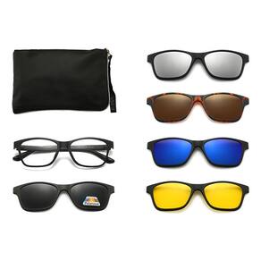 Óculos Armação Lente Transp Vinkin 5 Lentes Clip On 2209 Pre