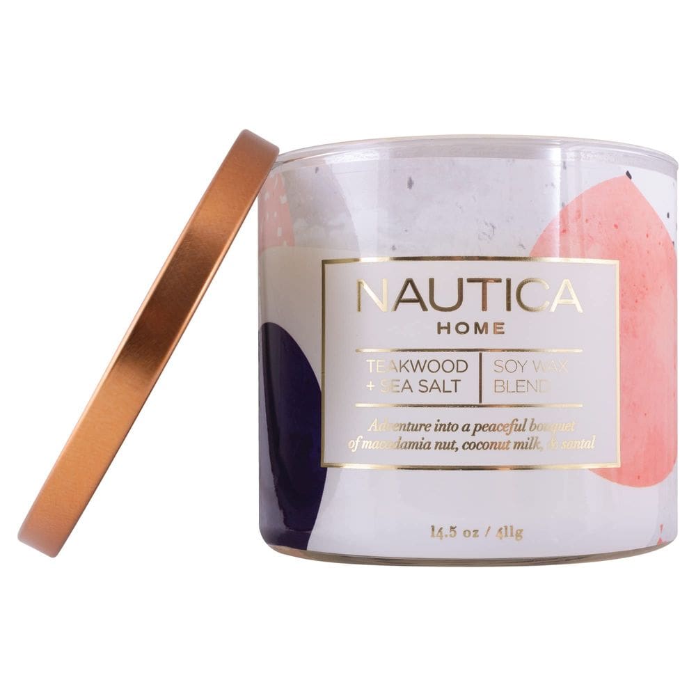 Vela perfumada Nautica Teakwood + Sea Salt Large 60h Burn Ti