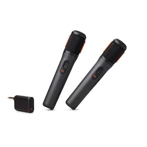 Kit Com 02 Microfones Sem Fio JBL Black Wireless