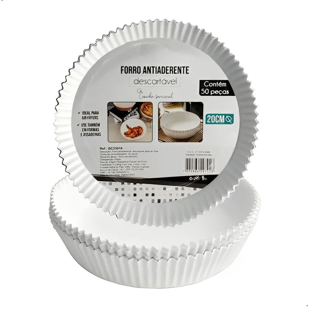 Forma Descartável Redonda 20cm P/ Air Fryer