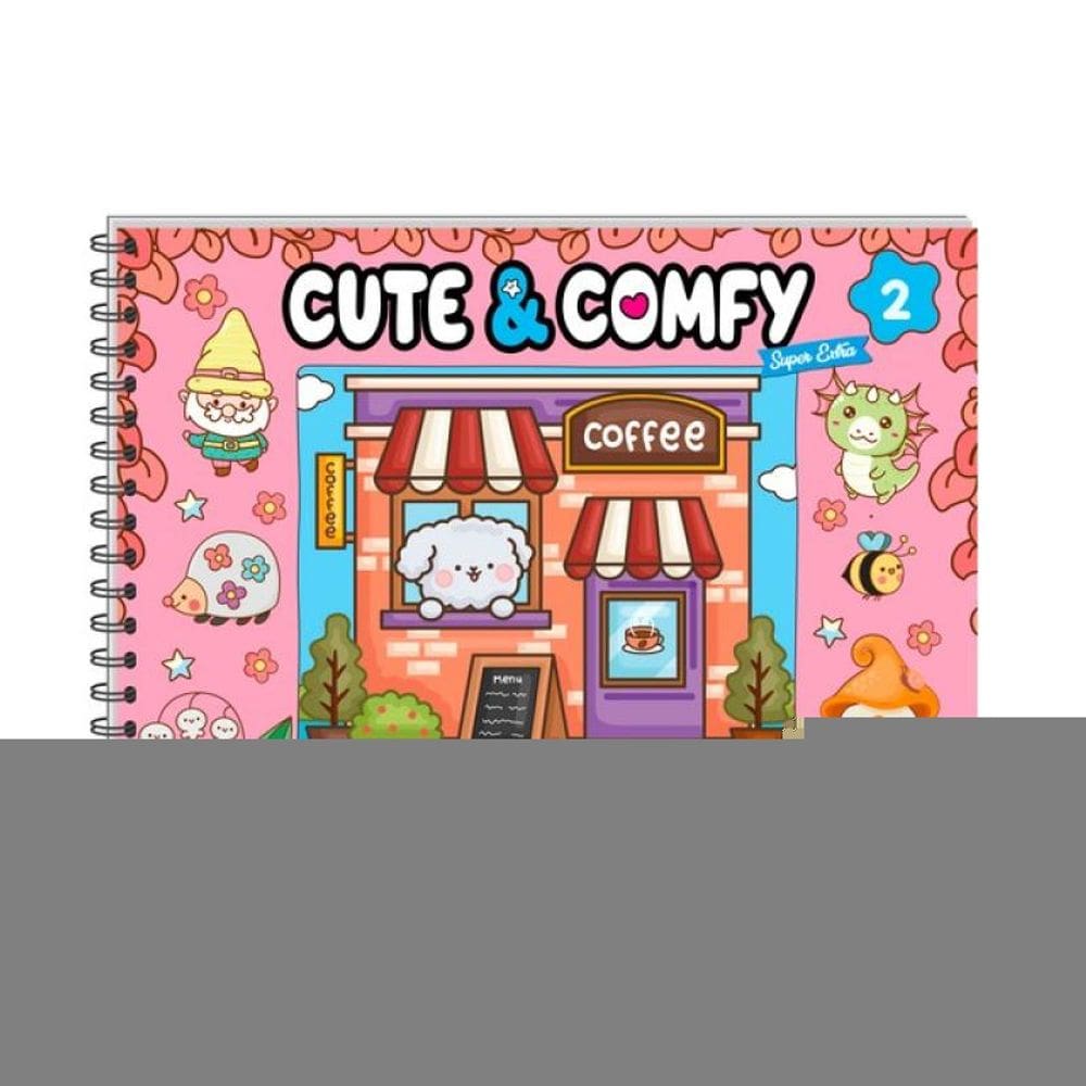 Cute & Comfy Super Extra Edição 02 - Livro De Colorir Adulto - Capa Dura Holográfica