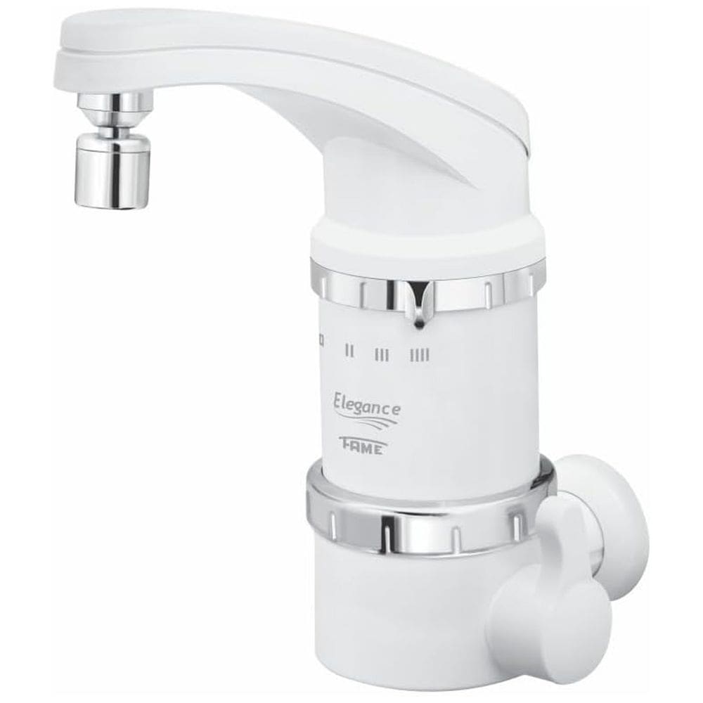 Torneira Elétrica de Parede Elegance 4 Temperaturas Bica Alta Arejador Articulado Branco Fame