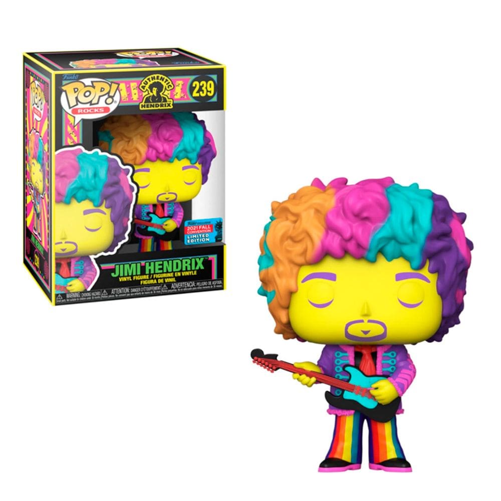 Funko Pop Jimi Hendrix Blacklight Exclusivo Fall Convention #239