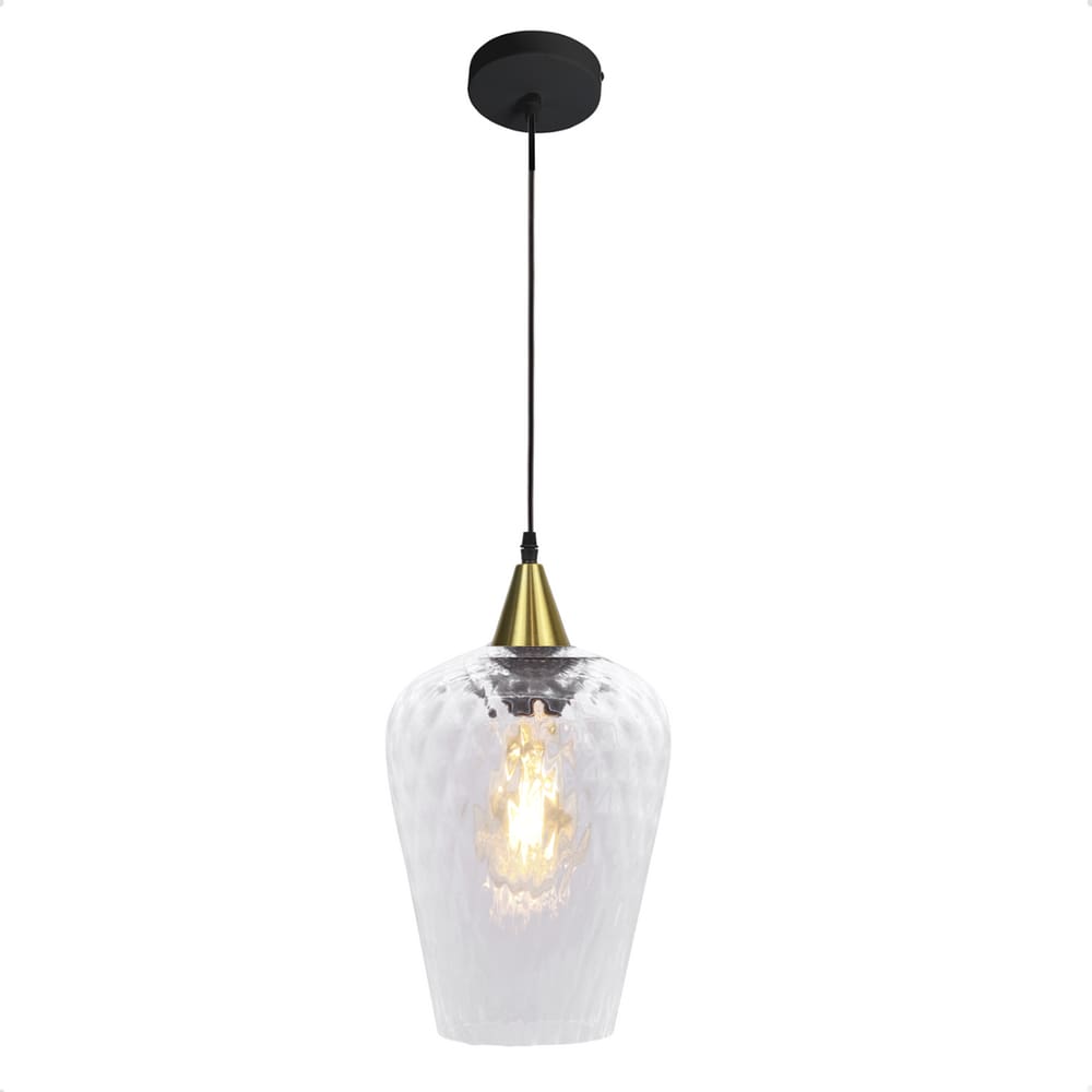 Lustre Pendente Taschibra Monalisa G Boreal Transparente E27 Bivolt Ouro
