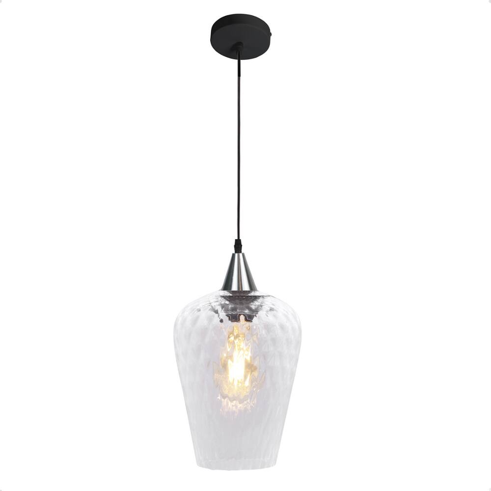 Lustre Pendente Taschibra Monalisa G Boreal Transparente E27 Bivolt Prata